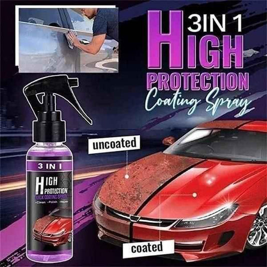 3 in 1 High Protection Car Ceramic Coating Spray - Car Wax Polish Spray (Pack of 2)